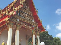Beautiful details at Wat Koh Sirey