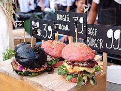 Artisan burgers and pizzas are just some of the foods being served up by the local food-trucks.
