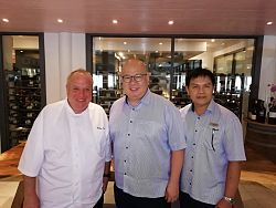 From left: Jonathan Bruell, Max Chin and Pinyo Thippimas