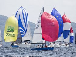 IRC yachts on a spinnaker run