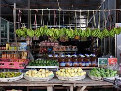 Fresh fruit and vegetables at a local shop