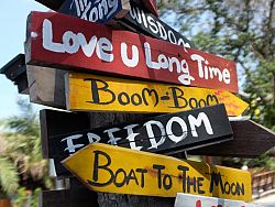 Signpost on Walking Street