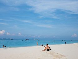 Enjoying the view from the northern tip of the island