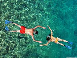 The waters around Koh Lipe are clean and crystal clear