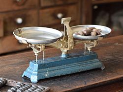 An old scale in a spice shop