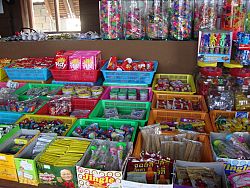Shopping at a market