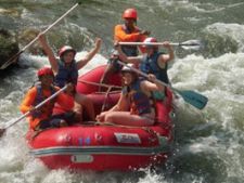 River adventure by whitewater rafting