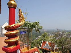 Wat Koh Sirey tucked into a hill & its stunning views