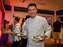 Michelin
Recommended Chef Noi from the award wining SUAY Restaurant joined the KRSR
opening party and provided a taste of his signature Phuket cuisine