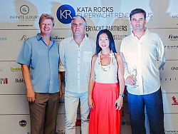 From left to right: Mr Jean-Marc Poullet (Chairman Asia Burgess), Mr Richard Lambert(Managing Director Asia Burgess), Ms Hwee Tiah (Business Development ManagerBurgess), and Mr Mark Woodmansey (Yacht 