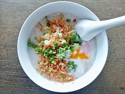 Rice porridge are hearty Phuket local breakfast treats