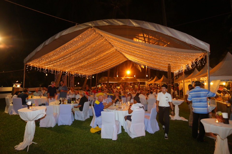 Sunday final night awards and the weather was kind as guests enjoyed the last evening of the Cape Panwa Hotel Phuket Raceweek