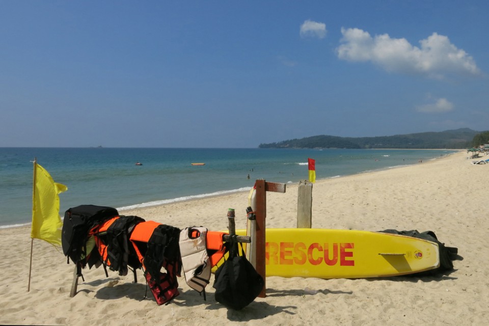 A typical lifeguard station on one of Phuket’s west coast beaches.