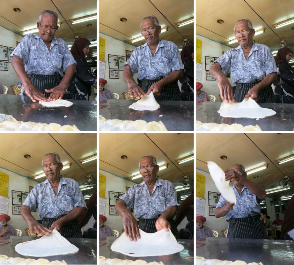 The art of making roti has been perfected by Abdul, and his roti restaurant is a favourite in Phuket Old Town