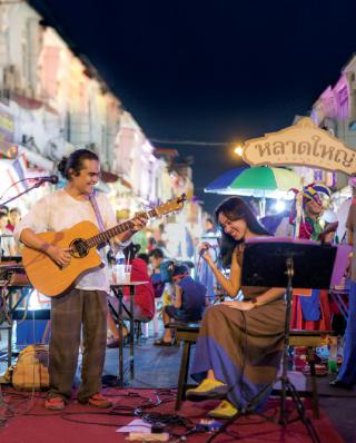 Lard Yai features local artists on stage, unique souvenir shopping and some of Phuket’s best street food