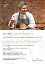 Former Michelin star Jeff Tan to showcase modern Chinese cuisine at Pinto