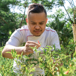 Chef Rey Ardonia in The Pavilions Garden and Farm