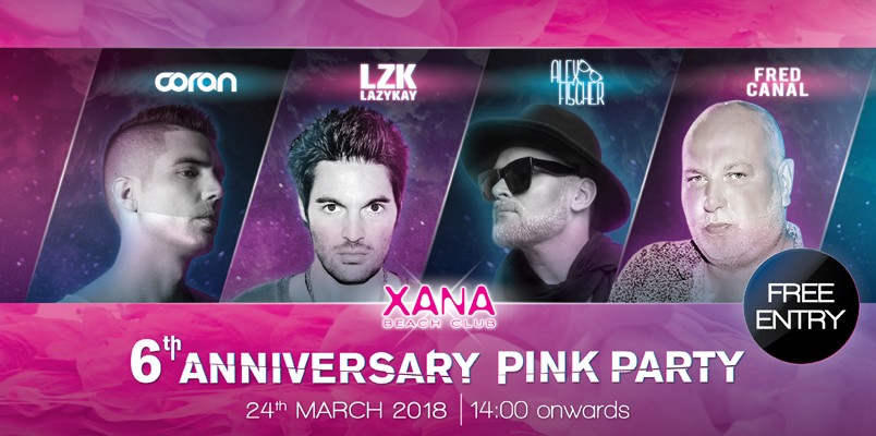Epic ‘Pink Party’ Set for XANA Beach Club’s 6th Anniversary Celebration on March 24