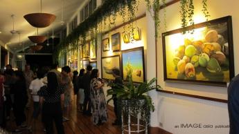 The opening Cocktail Reception of Sumet’s painting exhibition