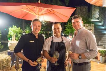 From
left to right, Director of Marketing, Tim Sargeant, Culinary
Director, Chef Rey, General Manager, Conor O’Leary