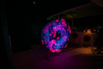 LED ‘fire show’ that kept guests entertained